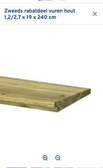 zweeds rabat houten planken geimpregneerd, Tuin en Terras, Palen, Balken en Planken, Ophalen, Zo goed als nieuw, 250 cm of meer