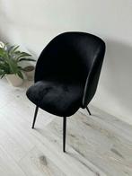 2 Zwarte Velvet Stoelen - Zo goed als nieuw!, Huis en Inrichting, Stoelen, Ophalen, Twee, Zwart, Zo goed als nieuw