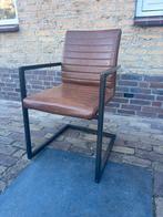 Gratis 6 Industriële Stoelen Gebruikssporen - Herstofferen?, Ophalen, Gebruikt, Bruin, Metaal