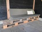 Pelletbank - 2 meter met kussens - gratis, Ophalen, Gebruikt, Hout