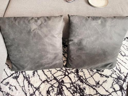 Stijlvolle Zwarte Sierkussens 60x60 cm Skai Lederlook, Huis en Inrichting, Woonaccessoires | Kussens, Zo goed als nieuw, Zwart