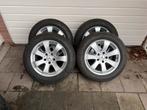 Mercedes 225/55 R16 Velgen met Band Michelin Alpin, Gebruikt, 16 inch, Banden en Velgen, Personenwagen
