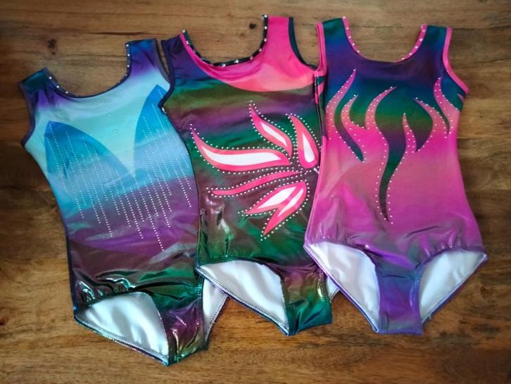 Turnpakjes/turnpak/turnpakje/gympakje maat 146, Sport en Fitness, Turnen, Zo goed als nieuw, Turnpak(je), Kindermaat 146 t/m 176