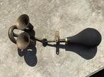 Antieke messing claxon voor koets of automobiel, Ophalen, Koper