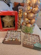 Gouden kerstballen en piek, Diversen, Kerst, Ophalen, Zo goed als nieuw