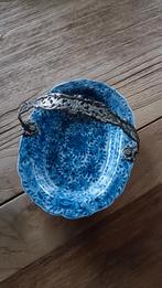 Delfts blauw bonbonschaaltje met zilveren handvat, Ophalen of Verzenden