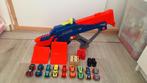 Nerf Nitro met auto's en accessoires, Ophalen of Verzenden, Gebruikt