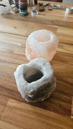 Zoutsteen theelichten, Ophalen, Grijs, Overige materialen, Minder dan 25 cm