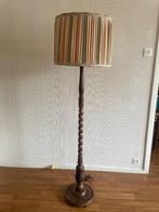 Vintage schemerlamp op hoge voet, Ophalen, Gebruikt, Hout, 75 cm of meer