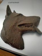 Bronzen hoofd herdershond gemaakt door Gerda van den Bosch, Antiek en Kunst, Ophalen of Verzenden