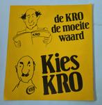 Stickers KRO de moeite waard/Kies KRO, Ophalen of Verzenden, Nieuw, Film, Tv of Omroep