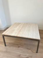 Stone and aluminum coffee table, Ophalen, 50 tot 100 cm, Vierkant, Zo goed als nieuw