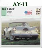 Ay11 autokaart kaiser darrin ( 1954 ), Ophalen of Verzenden, Gebruikt, Auto's