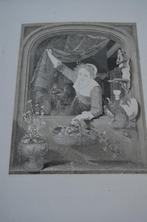 9 Staalgravures 19e eeuws Stadia van een schilderij, Antiek en Kunst, Ophalen of Verzenden