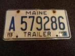 Kentekenplaat licenseplate Maine Trailer USA, Verzenden, Gebruikt, Auto's