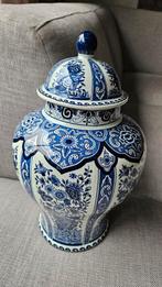 Delfts Blauwe Vaas met Deksel - Sphinx Boch Holland, Antiek en Kunst, Ophalen