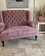 Landelijke Loveseat XL Oorfauteuil Velvet velours knoopjes, Huis en Inrichting, Fauteuils, Ophalen, Nieuw, Stof, 100 tot 125 cm