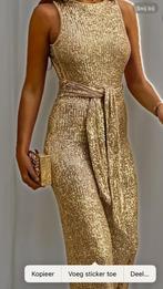 Goud glitter catsuit/jumpsuit, Maat 42/44 (L), Ophalen of Verzenden, Kleding, Overige thema's