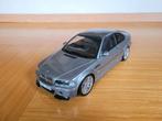 1:18 BMW E46 M3 CSL AUTOart Grey, Hobby en Vrije tijd, Modelauto's | 1:18, Verzenden, Zo goed als nieuw, Auto, Autoart