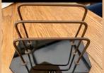 Brievenstandaard ,zwart Persglas en koper , vintage 17x 9 cm, Ophalen of Verzenden