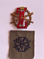 ZMV Speld NO: 2 rood met batch, Verzenden, Landmacht, Nederland, Kleding of Schoenen