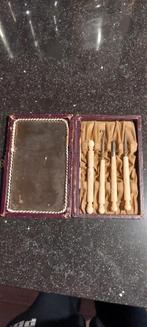 Antiek toiletdoosje met ivoor instrumenten, Ophalen of Verzenden