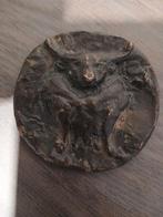 Plaquette bronzen stier gesigneerd, Ophalen of Verzenden