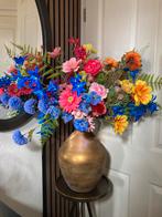 Vrolijke Zijden bloemen in vaas Compleet XL Set, Ophalen of Verzenden, Nieuw