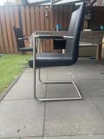 4 Zwarte Eetkamerstoelen - Modern Design, Huis en Inrichting, Stoelen, Ophalen, Gebruikt, Zwart, Vier