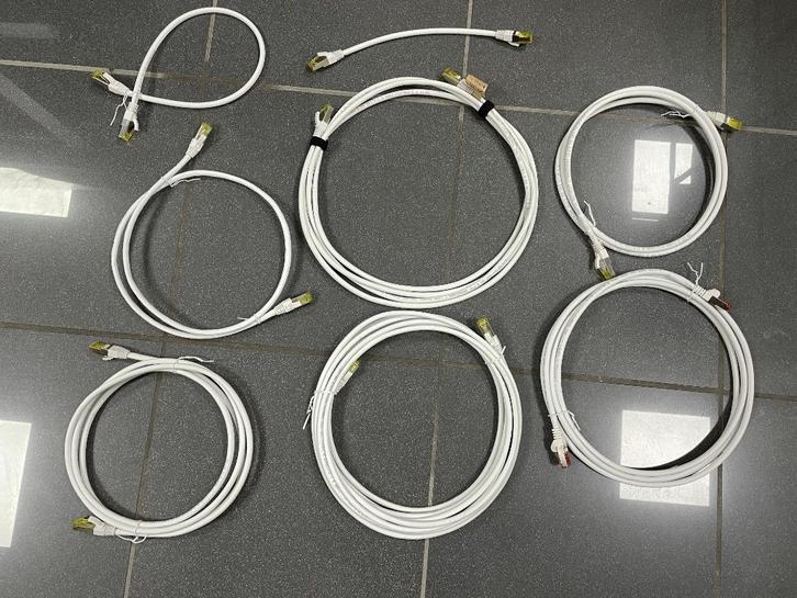 Netwerkkabels Cat 6a S-FTP flex 0,5, 1, 2, 3 en 5 m lengte, Computers en Software, Pc- en Netwerkkabels, Zo goed als nieuw, Ophalen of Verzenden