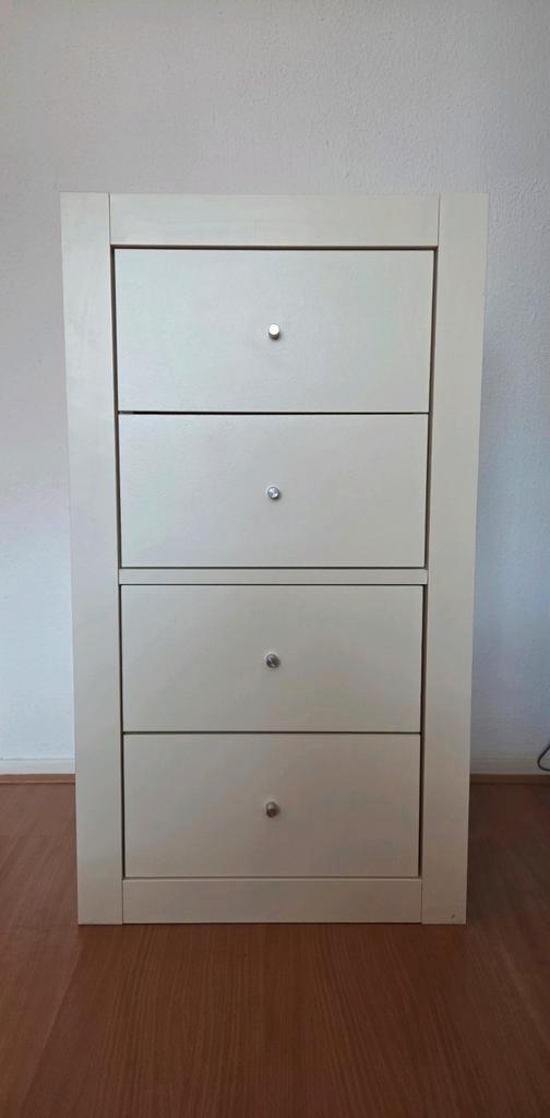 Expedit Kast Wit - 2 Vakken, 4 Lades, Huis en Inrichting, Kasten | Dressoirs, Gebruikt, Minder dan 50 cm, 25 tot 50 cm, Met lade(s)