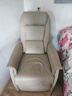 Lederen relaxstoel, fauteuil, electrische stoel., Huis en Inrichting, Fauteuils, Ophalen, Gebruikt, Leer