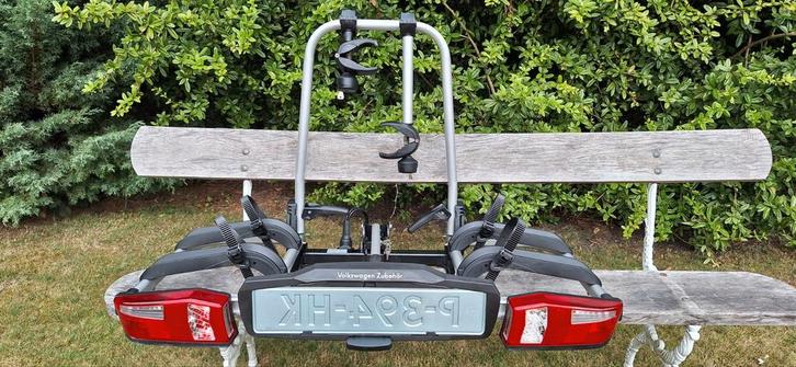 Fietsendrager Uebler P22-s VW voor 2-ebikes als nieuw!, Auto diversen, Fietsendragers, Gebruikt, Trekhaakdrager, 3 fietsen of meer