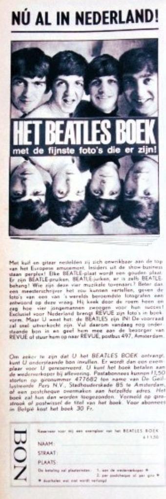 Vintage reclame Het Beatles boek - 1964 beschikbaar voor biedingen