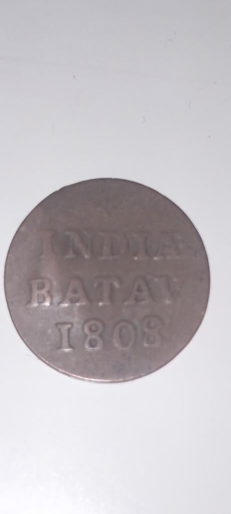 Zeldzame 1808 Indie Batavia Munt, Ophalen of Verzenden, Zuidoost-Azië, Losse munt