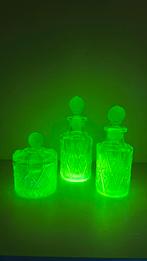 Kaptafel set uranium glas, Antiek en Kunst, Antiek | Glas en Kristal, Ophalen of Verzenden