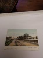 SCHIEDAM. STATION, Verzamelen, Ansichtkaarten | Nederland, Ophalen of Verzenden, Voor 1920, Zuid-Holland