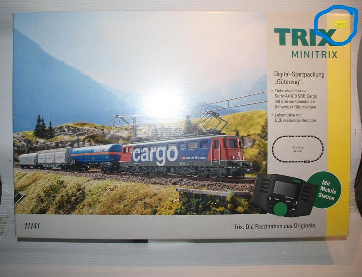 Trein N Mini Trix spoor z.g.a.n., Hobby en Vrije tijd, Modeltreinen | N-Spoor, Zo goed als nieuw, Treinset, Gelijkstroom, Trix