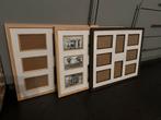 3 grote fotolijsten met glas, Ophalen, Zo goed als nieuw, Hout, Minder dan 50 cm