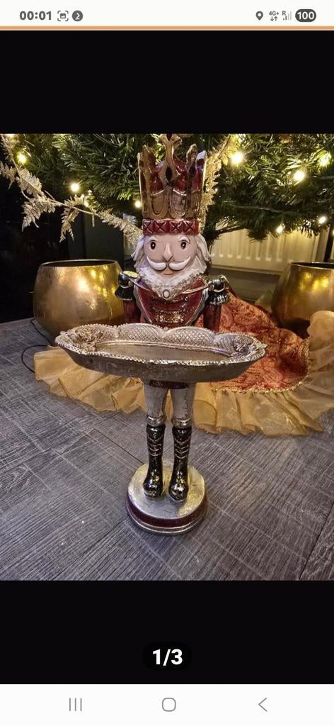 Decoratieve notenkraker met schaal., Verzamelen, Beelden en Beeldjes, Ophalen of Verzenden, Nieuw