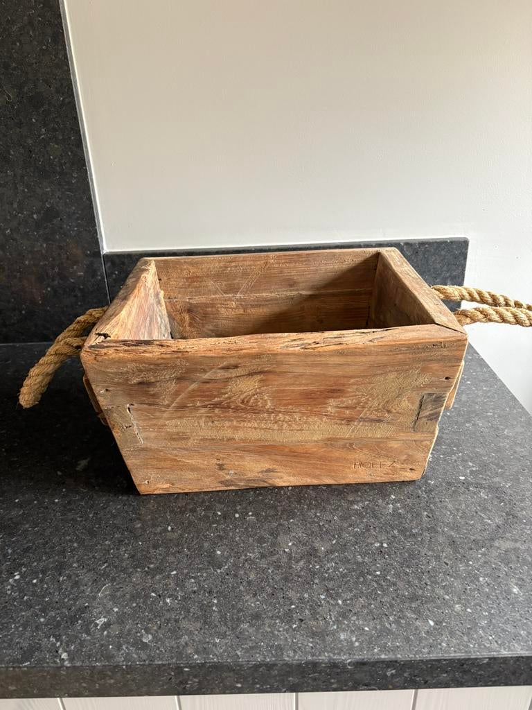 Hoffz oude boerenbak, Ophalen, Zo goed als nieuw, Rond, Hout