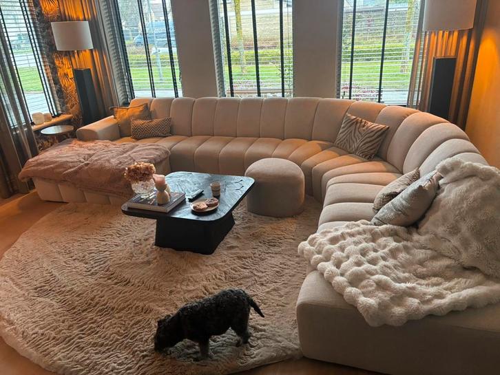 Hoek bank, Huis en Inrichting, Banken | Complete zithoeken, Zo goed als nieuw, Ophalen of Verzenden