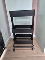IKEA trolley zwart - handig en stijlvol!, Huis en Inrichting, Ophalen of Verzenden, Gebruikt, Zwart