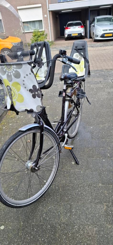 Batavus Mambo moederfiets met Bobike zitjes en windscherm, Ophalen