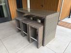 Bellagio tuin / barset met krukken, Ophalen, Gebruikt, 6 zitplaatsen, Wicker