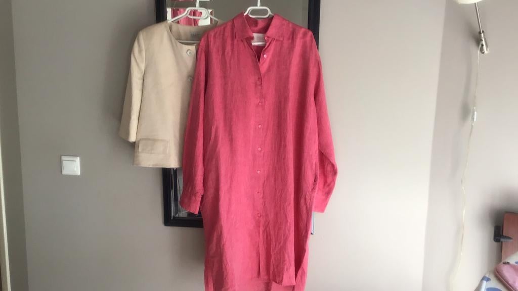 Pauw linnen jurk, Ophalen of Verzenden, Zo goed als nieuw, Maat 42/44 (L)