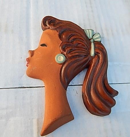 Oud Vintage Vrouwenkopje - retro mid century fifties, Antiek en Kunst, Antiek | Keramiek en Aardewerk, Ophalen of Verzenden