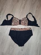 Harmony bikini zwart/tijgerprint mt 44C met softcups, Zwart, Ophalen of Verzenden, Bikini, Gedragen