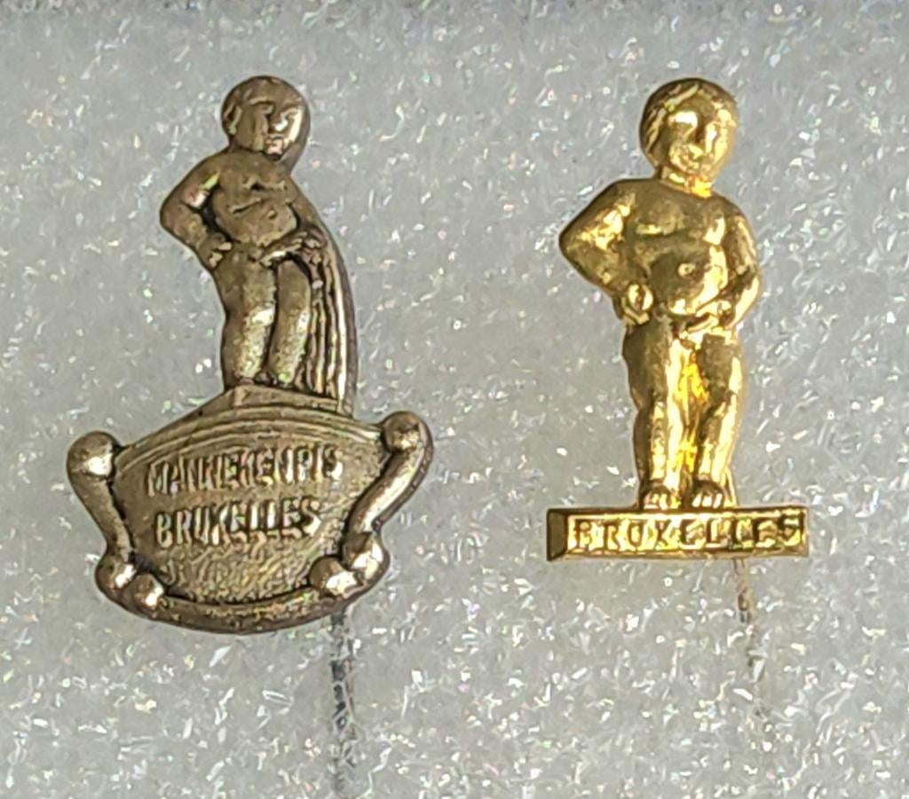 Manneken Pis Speldjes - Brussel Souvenir Set, Verzamelen, Speldjes, Pins en Buttons, Ophalen of Verzenden, Gebruikt, Overige onderwerpen