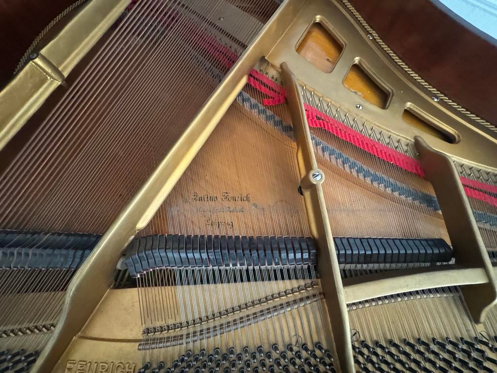 Prachtige Feurich vleugel piano - Tijdloos vakmanschap, Ophalen, Gebruikt, Bruin, Vleugel